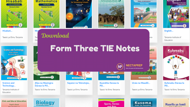 TIE Chemistry Form Three notes [PDF Free download]