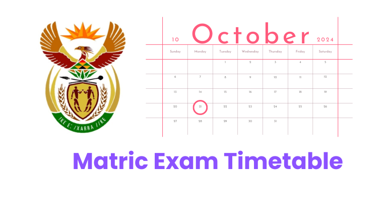 NSC | Matric final exam time table 2024 October/November