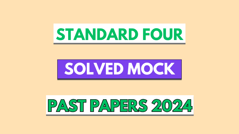 Geita Mock Std 4 Exams 2024 pdf with Marking Scheme